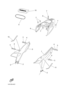 BT1100 Боковые обтекатели