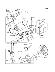 ZR250 Starter motor / starter clutch
