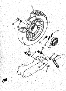 CW50 Rear wheel complete assy