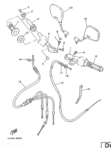 RD350LC (37KW) Steering handle. cable
