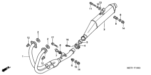 CBF500 (ABS) Глушитель