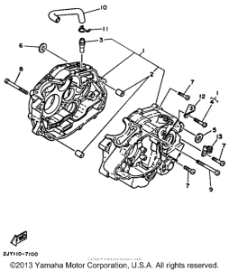 TW200A Картер двигателя