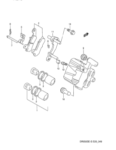 DR650 Задний суппорт
