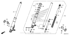 CB1100S (ABS) Передняя вилка