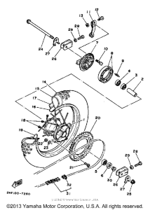 YZ80B Переднее колесо