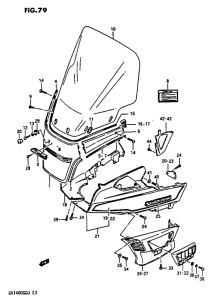 GV1400 Outer cowling gv1400gdg f.no.104471-