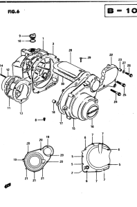GS850 Crankcase cover ass`y  (v