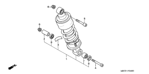 CBF500 (ABS) Rear cushion