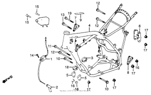 CR250R Frame + ignition coil 81