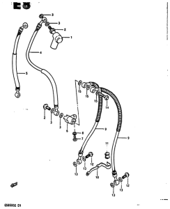 GS850 Передние тормозные трубки