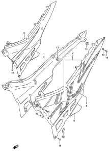 GSX600 Обтекатель задний