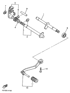XT600H (33.OKW) Schaltwelle.pedal