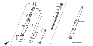 NT650 Вилка передней оси