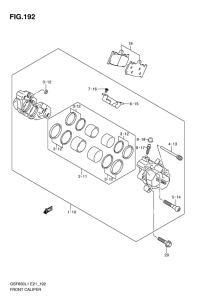 GSF650 Передний суппорт