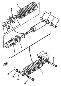 RD250LC Задняя подвеска
