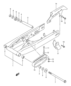 DR800 Маятник задний