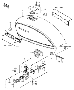 KZ250 Tank fuel