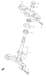 GSX750 Траверса нижняя