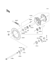  Задняя ступица колеса