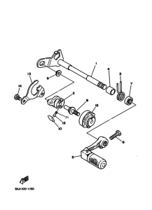 YZ125 YZ125B YZ125B1 Shaft shift