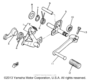 XJ650LH Shift shaft pedal