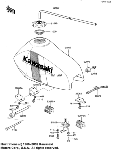 KX125 Tank fuel