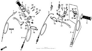 CR250R Handle lever + switches + cables