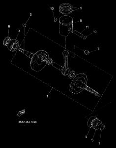 YN100 Коленчатый вал и Поршень