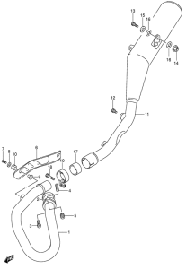 DR-Z400 Muffler comp