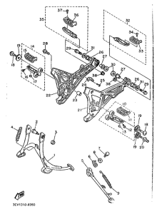 FJ1200 Stand. footrest