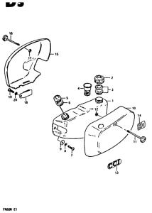 FR80 Oil tank - frame cover