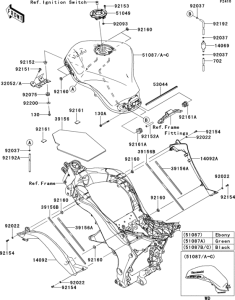 ZX1000 Топливный бак