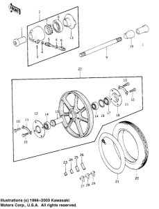 KZ1000 Front wheel / tire / hub