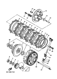 YBR250 Сцепление
