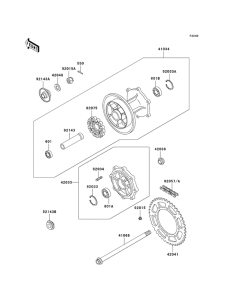 KL650 Задняя втулка