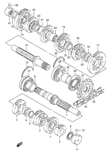 GSX400 Трансмиссия