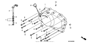 VT750DCA A Крышка картера правая