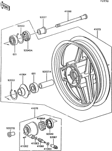 ZG1000 Front wheel(zg1000-a7 / a8)