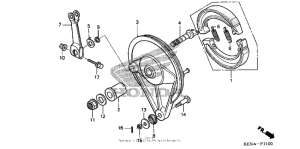 CMX250C Задний тормоз