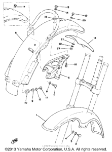 TY175B Front fender - rear fender