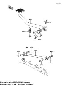 KZ1000 Педаль тормоза