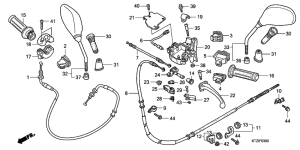 PES150 Handle lever / switch / cable