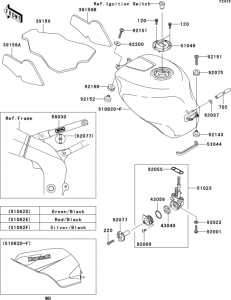 ZX636 Топливный бак