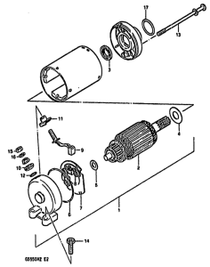 GS550 Стартерный мотор