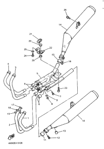 XJ900S Выхлопная система