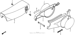 CR250R Seat + side cover 80