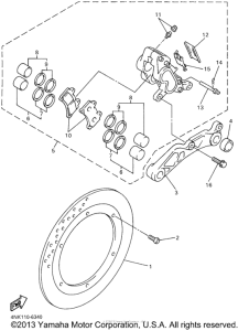 XVZ1300AN Задний суппорт