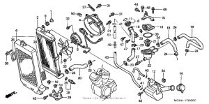 VT750DC Радиатор