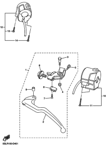YZF-R6S Interruptor  manillar&palanc