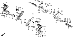 CB1000F Подножки